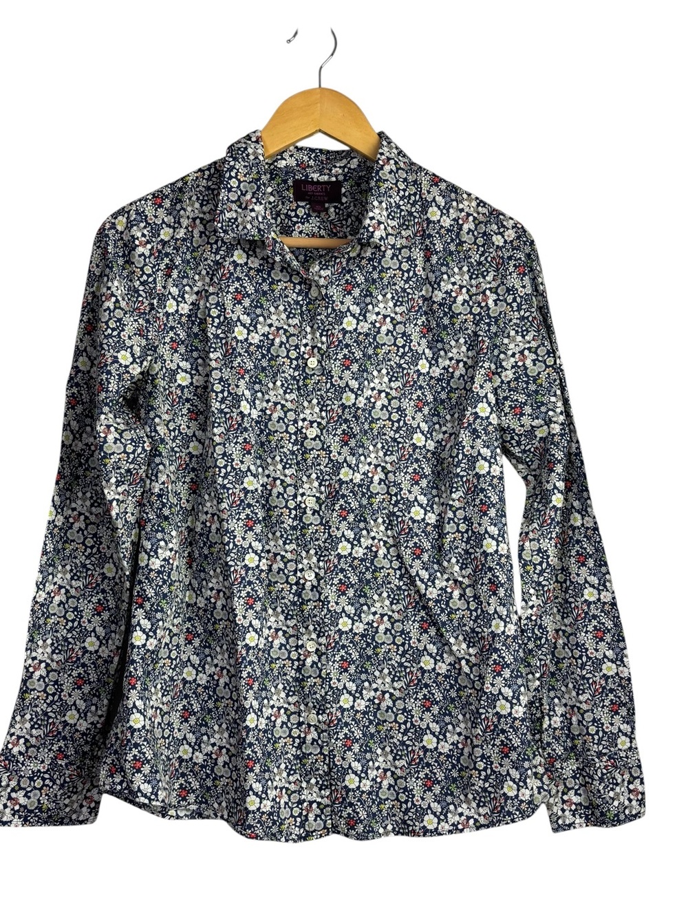 J Crew Liberty Art Fabrics Button Up Shirt 100% Cotton Floral Print Size 10